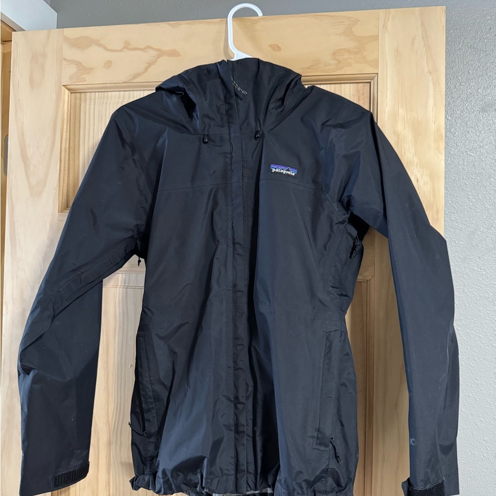 Patagonia Black Hooded Rain Jacket